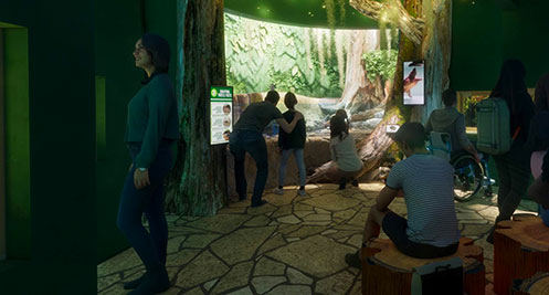 rendering of updated alligator snapping turtle exhibit